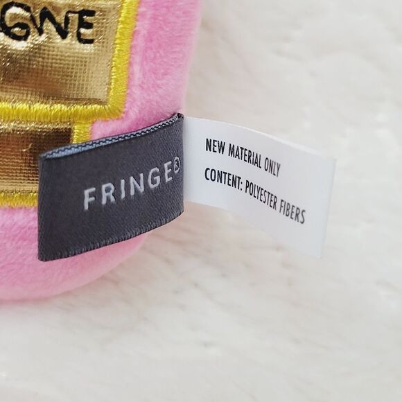 Fringe 3 Piece Mini Dog Toy Feeling Bubbly Plush Champagne Squeaker Crinkle New - Picture 7 of 10